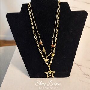 Gold Star Chain Necklace